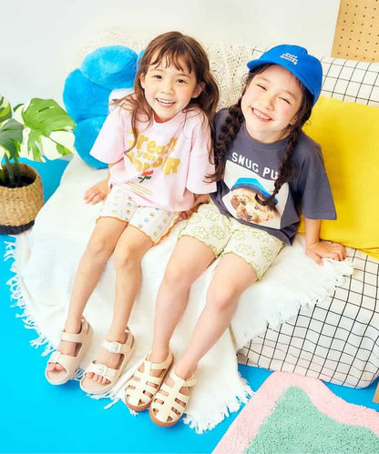 日本童裝 apres les cours 華夫格 彈力褲 80-130cm 女童款 夏季 PANTS