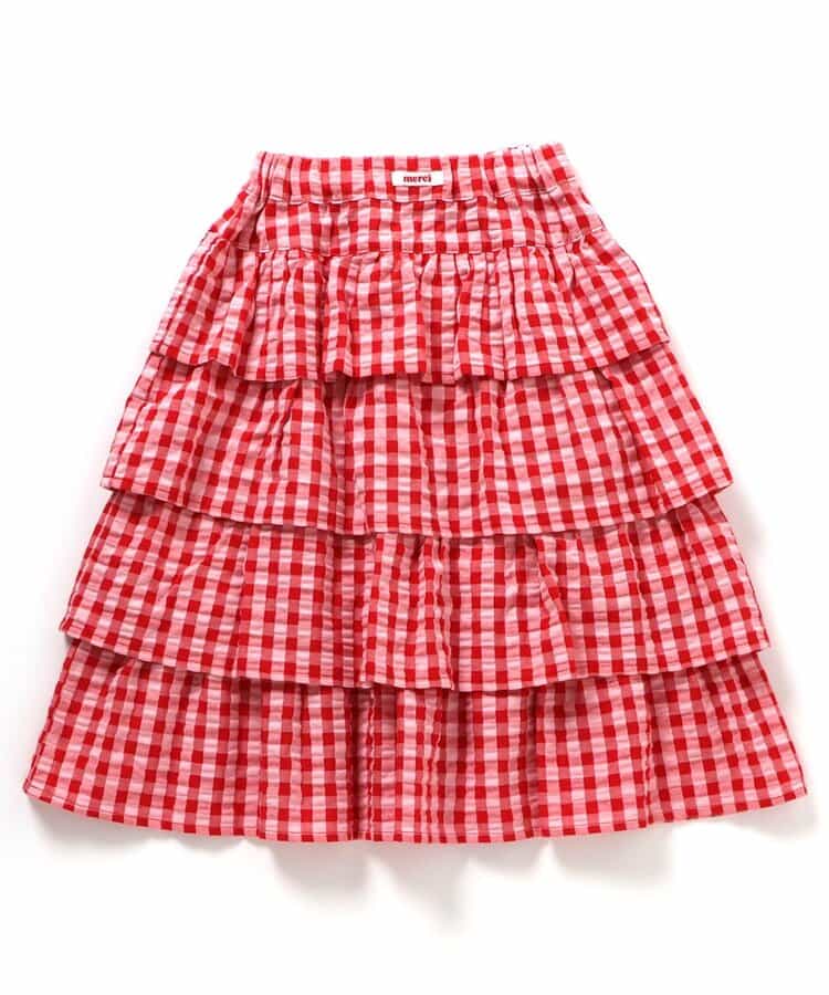 日本童裝 apres les cours 層疊荷葉邊半身裙 90-130cm 女童款 夏季 SKIRTS