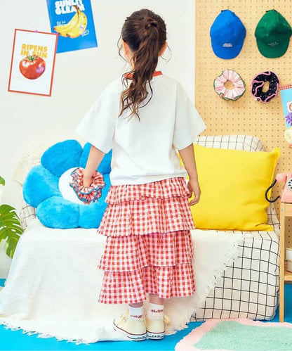 日本童裝 apres les cours 層疊荷葉邊半身裙 90-130cm 女童款 夏季 SKIRTS