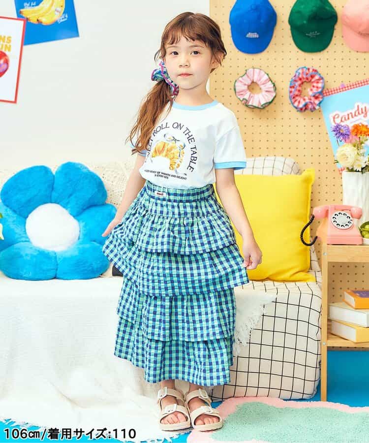 日本童裝 apres les cours 層疊荷葉邊半身裙 90-130cm 女童款 夏季 SKIRTS