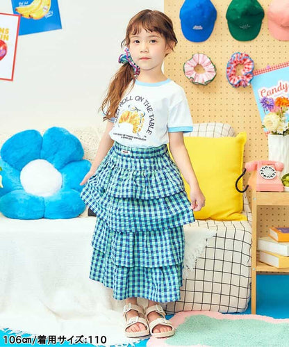 日本童裝 apres les cours 層疊荷葉邊半身裙 90-130cm 女童款 夏季 SKIRTS