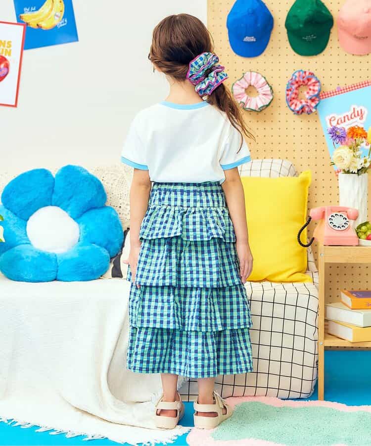 日本童裝 apres les cours 層疊荷葉邊半身裙 90-130cm 女童款 夏季 SKIRTS