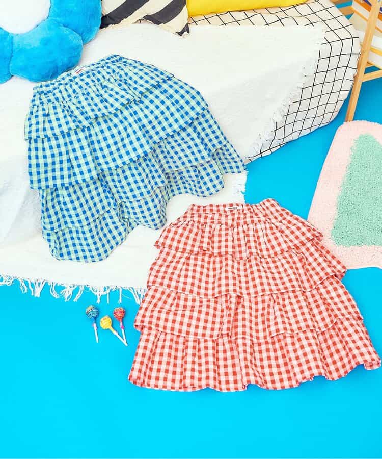 日本童裝 apres les cours 層疊荷葉邊半身裙 90-130cm 女童款 夏季 SKIRTS