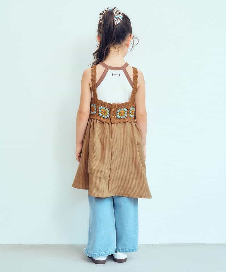 日本童裝 apres les cours 鉤針編織吊帶連身裙 90-140cm 女童款 夏季 DRESSES