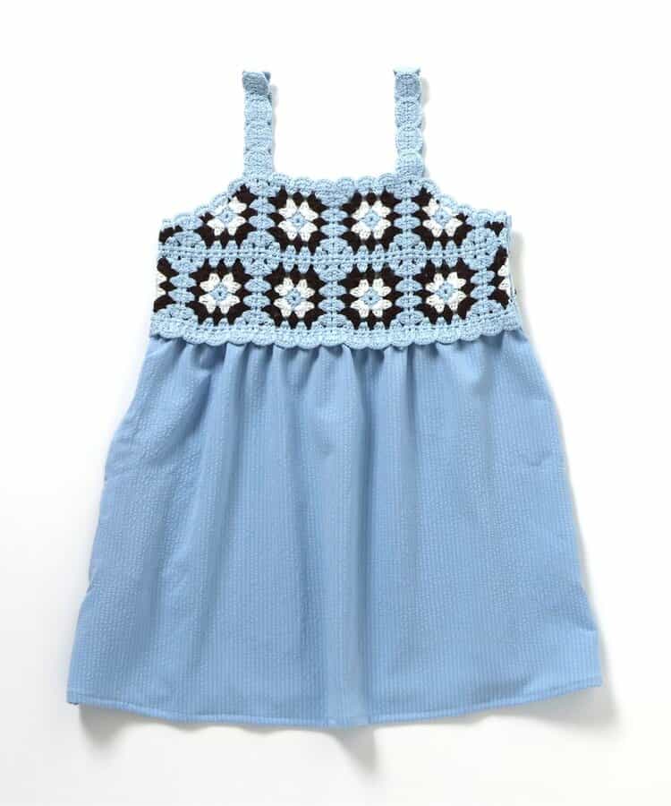 日本童裝 apres les cours 鉤針編織吊帶連身裙 90-140cm 女童款 夏季 DRESSES