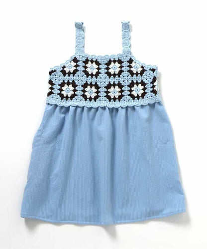 日本童裝 apres les cours 鉤針編織吊帶連身裙 90-140cm 女童款 夏季 DRESSES