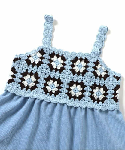 日本童裝 apres les cours 鉤針編織吊帶連身裙 90-140cm 女童款 夏季 DRESSES