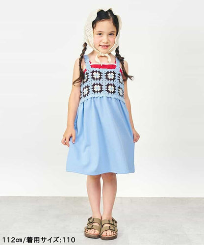 日本童裝 apres les cours 鉤針編織吊帶連身裙 90-140cm 女童款 夏季 DRESSES