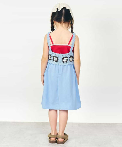 日本童裝 apres les cours 鉤針編織吊帶連身裙 90-140cm 女童款 夏季 DRESSES