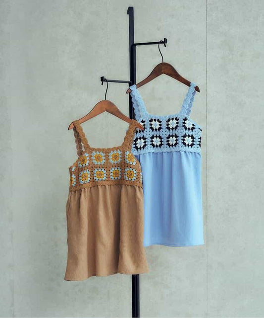 日本童裝 apres les cours 鉤針編織吊帶連身裙 90-140cm 女童款 夏季 DRESSES