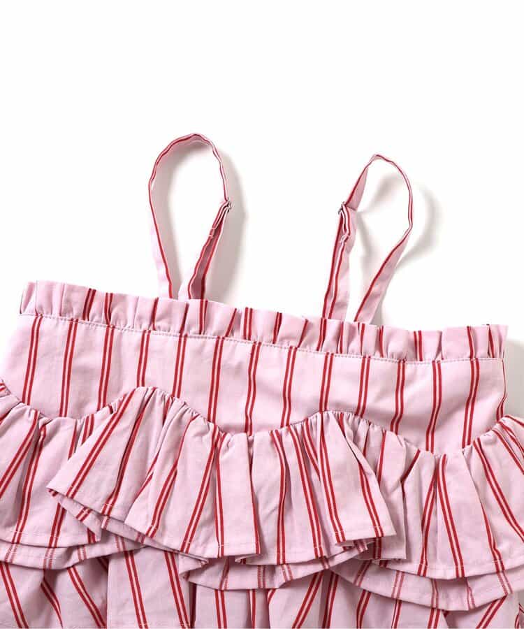 日本童裝 apres les cours 吊帶層疊荷葉邊上衣 90-140cm 女童款 夏季 TOPS