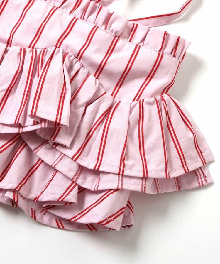 日本童裝 apres les cours 吊帶層疊荷葉邊上衣 90-140cm 女童款 夏季 TOPS