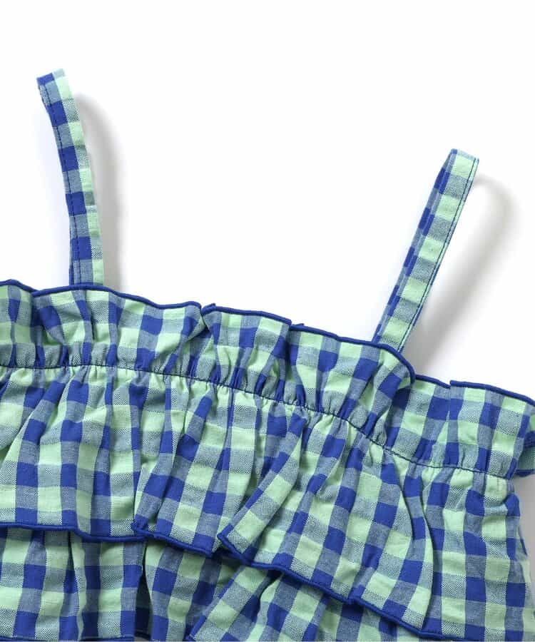 日本童裝 apres les cours 格紋吊帶及連衣套裝 70-80cm 女童款 初生嬰兒 夏季 TOPS Jumpsuit
