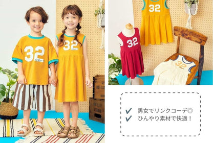 日本童裝 apres les cours 接觸冷感 印花背心連身裙 80-130cm 女童款 夏季 DRESSES