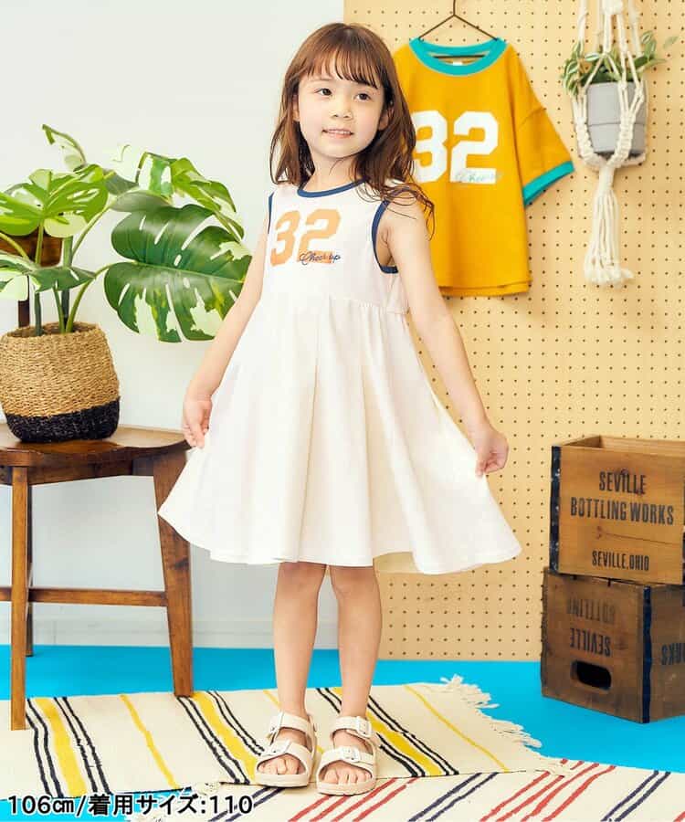 日本童裝 apres les cours 接觸冷感 印花背心連身裙 80-130cm 女童款 夏季 DRESSES