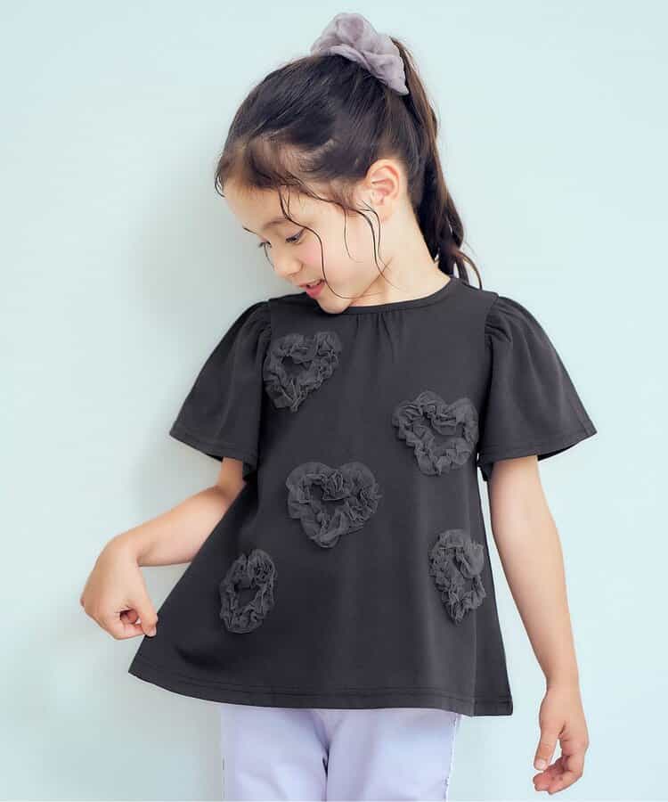 日本童裝 apres les cours 心型絲帶薄紗上衣 80-140cm 女童款 夏季 TOPS