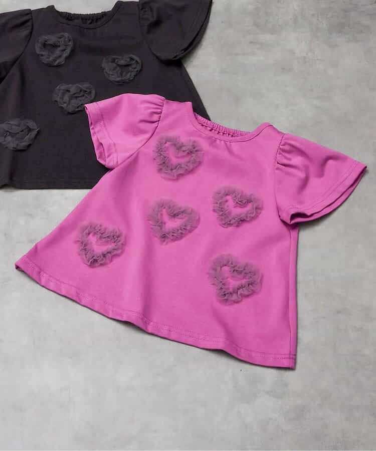 日本童裝 apres les cours 心型絲帶薄紗上衣 80-140cm 女童款 夏季 TOPS