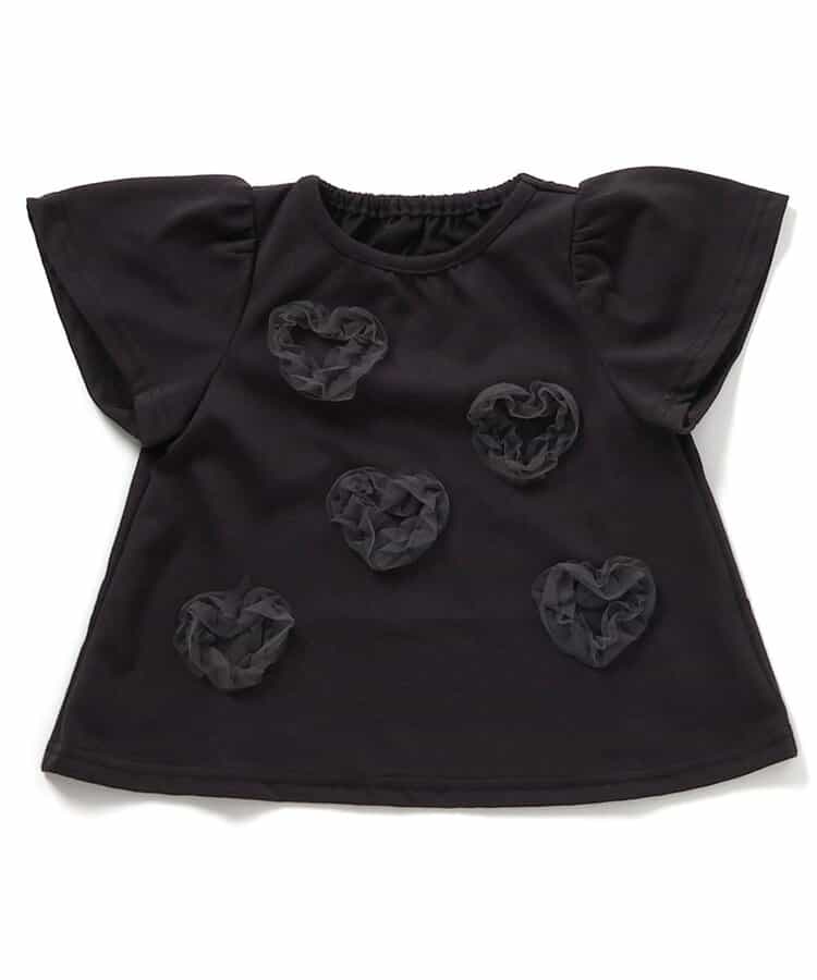 日本童裝 apres les cours 心型絲帶薄紗上衣 80-140cm 女童款 夏季 TOPS