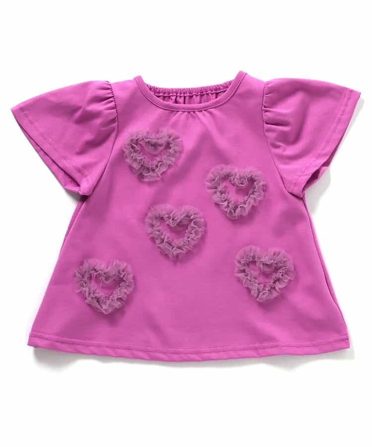 日本童裝 apres les cours 心型絲帶薄紗上衣 80-140cm 女童款 夏季 TOPS