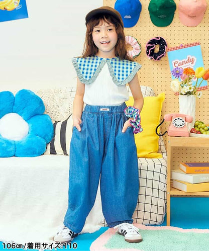 日本童裝 apres les cours  無袖翻領上衣 80-140cm 女童款 夏季 TOPS