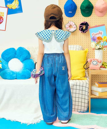 日本童裝 apres les cours  無袖翻領上衣 80-140cm 女童款 夏季 TOPS