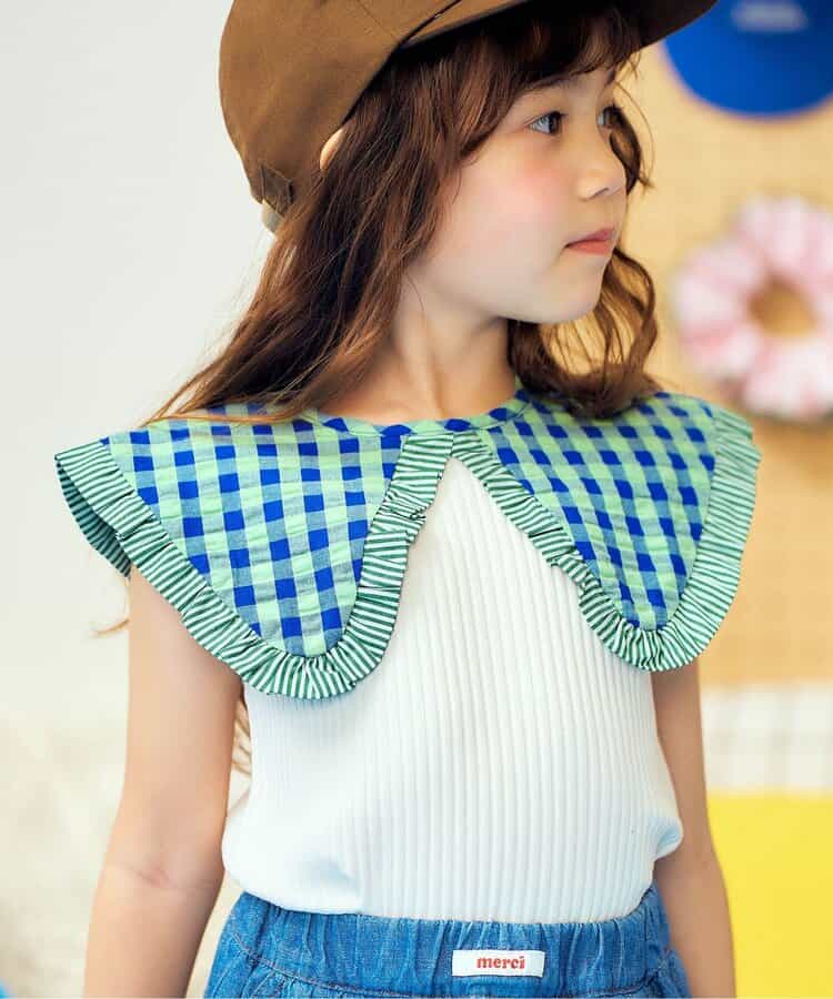 日本童裝 apres les cours  無袖翻領上衣 80-140cm 女童款 夏季 TOPS