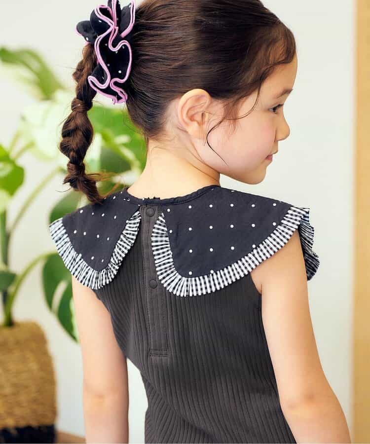 日本童裝 apres les cours  無袖翻領上衣 80-140cm 女童款 夏季 TOPS