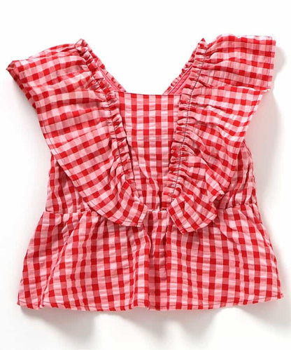 日本童裝 apres les cours 後背荷葉邊上衣 80-140cm 女童款 夏季 TOPS