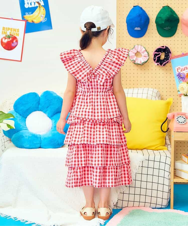 日本童裝 apres les cours 後背荷葉邊上衣 80-140cm 女童款 夏季 TOPS
