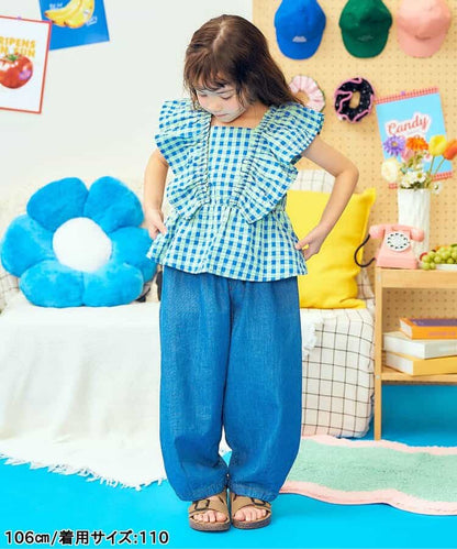 日本童裝 apres les cours 後背荷葉邊上衣 80-140cm 女童款 夏季 TOPS