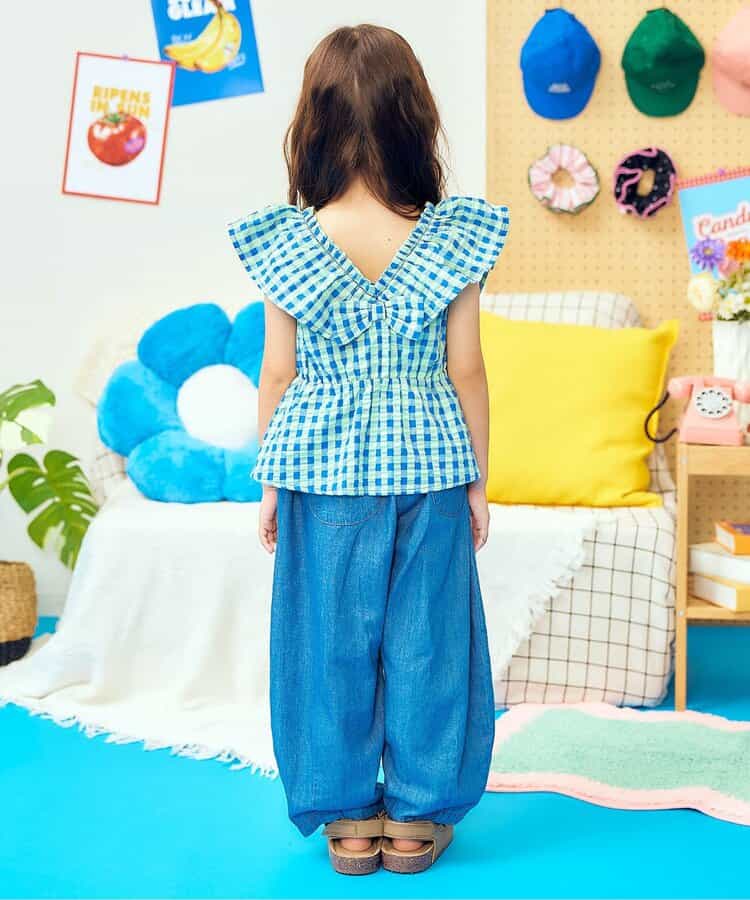日本童裝 apres les cours 後背荷葉邊上衣 80-140cm 女童款 夏季 TOPS