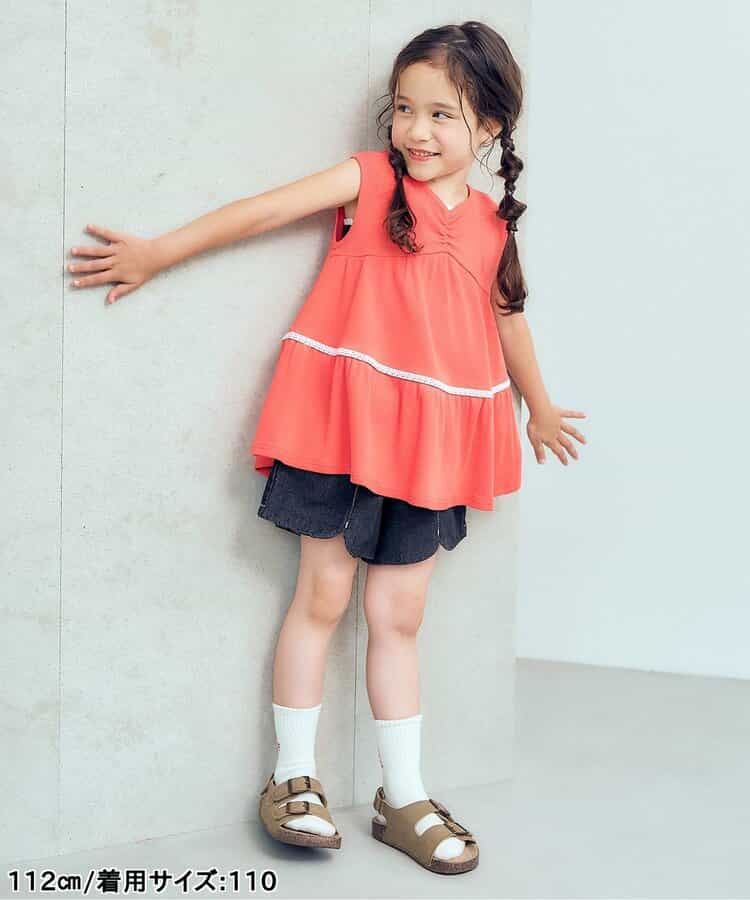 日本童裝 apres les cours 蕾絲荷葉邊吊帶背心 80-140cm 女童款 夏季 TOPS