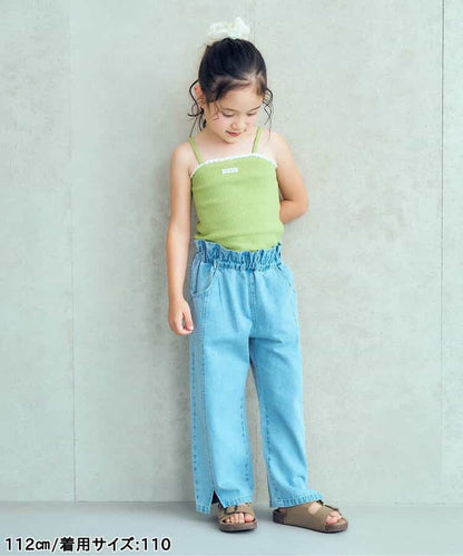 日本童裝 apres les cours 蕾絲荷葉邊吊帶背心 80-140cm 女童款 夏季 TOPS