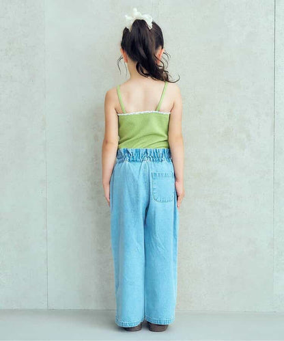日本童裝 apres les cours 蕾絲荷葉邊吊帶背心 80-140cm 女童款 夏季 TOPS