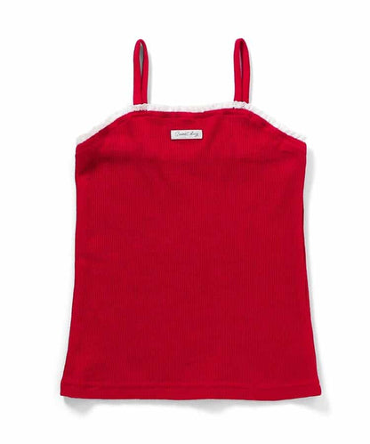 日本童裝 apres les cours 蕾絲荷葉邊吊帶背心 80-140cm 女童款 夏季 TOPS