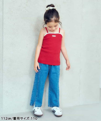 日本童裝 apres les cours 蕾絲荷葉邊吊帶背心 80-140cm 女童款 夏季 TOPS