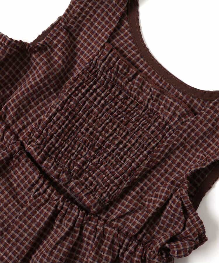 日本童裝 apres les cours 露背荷葉邊格紋連身裙 80-140cm 女童款 夏季 TOPS DRESSES