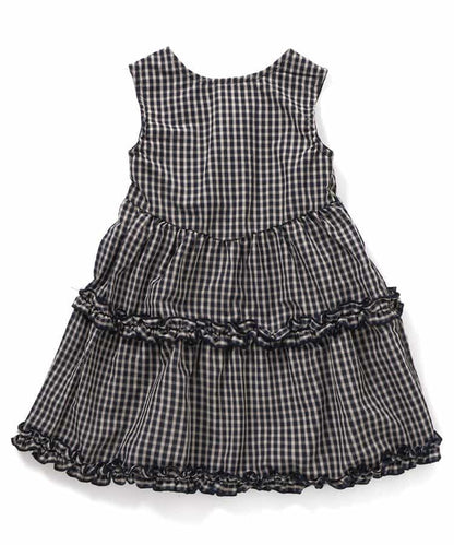 日本童裝 apres les cours 露背荷葉邊格紋連身裙 80-140cm 女童款 夏季 TOPS DRESSES