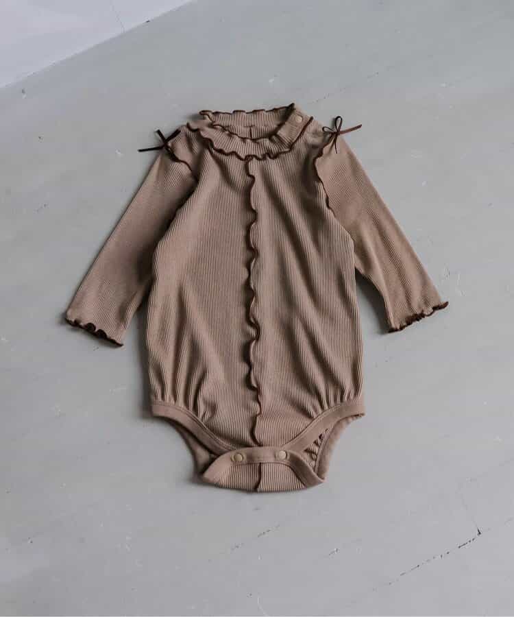 日本童裝 apres les cours 木耳邊連衣 70-80cm 女童款 秋季 初生嬰兒 Jumpsuit