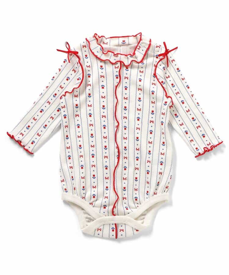 日本童裝 apres les cours 木耳邊連衣 70-80cm 女童款 秋季 初生嬰兒 Jumpsuit