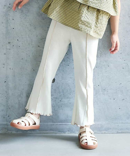 日本童裝 apres les cours 羅紋喇叭褲 70-140cm 女童款 夏季 初生嬰兒 PANTS