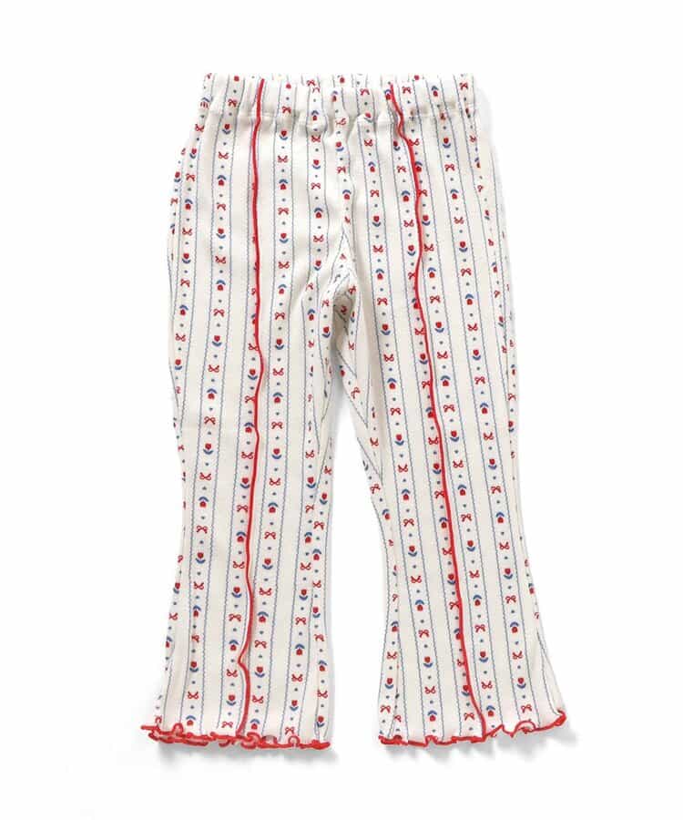 日本童裝 apres les cours 羅紋喇叭褲 70-140cm 女童款 夏季 初生嬰兒 PANTS