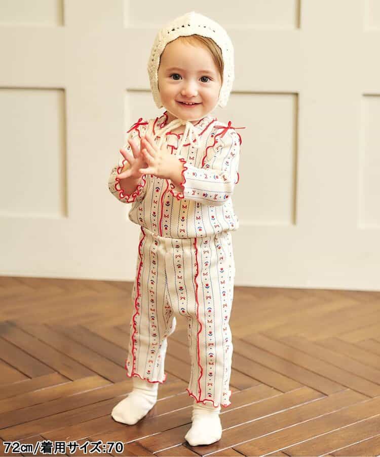 日本童裝 apres les cours 羅紋喇叭褲 70-140cm 女童款 夏季 初生嬰兒 PANTS