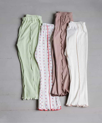 日本童裝 apres les cours 羅紋喇叭褲 70-140cm 女童款 夏季 初生嬰兒 PANTS