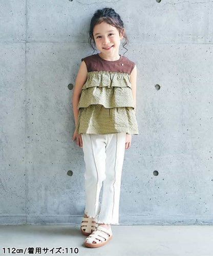 日本童裝 apres les cours 羅紋喇叭褲 70-140cm 女童款 夏季 初生嬰兒 PANTS