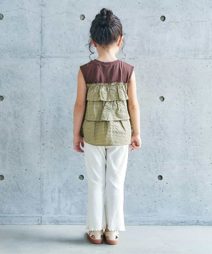 日本童裝 apres les cours 羅紋喇叭褲 70-140cm 女童款 夏季 初生嬰兒 PANTS