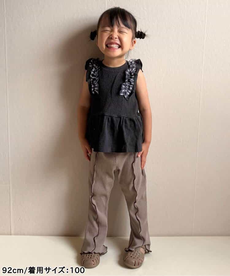 日本童裝 apres les cours 羅紋喇叭褲 70-140cm 女童款 夏季 初生嬰兒 PANTS