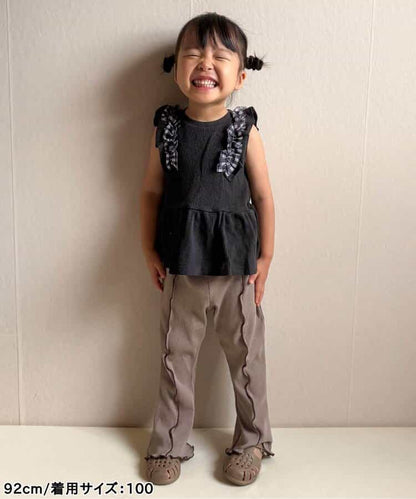 日本童裝 apres les cours 羅紋喇叭褲 70-140cm 女童款 夏季 初生嬰兒 PANTS