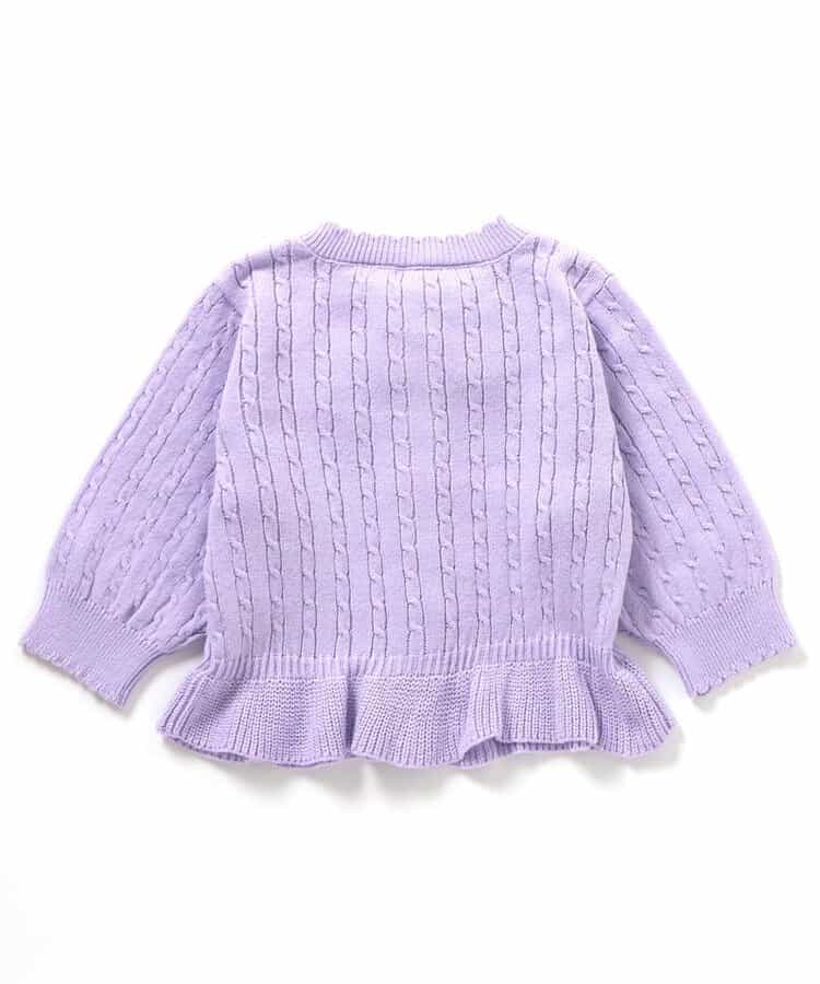 日本童裝 apres les cours 針織緞帶外套 70-80cm 女童款 秋季 初生嬰兒 OUTERWEAR 聖誕紅/新年紅
