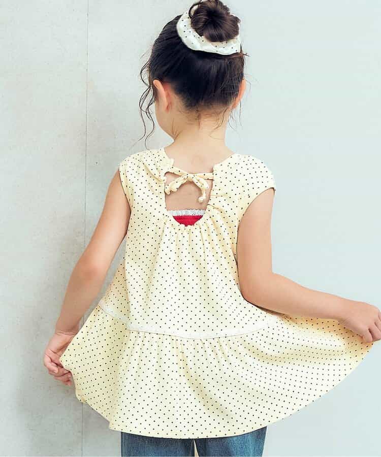 日本童裝 apres les cours 露背荷葉背心 80-140cm 女童款 秋季 TOPS